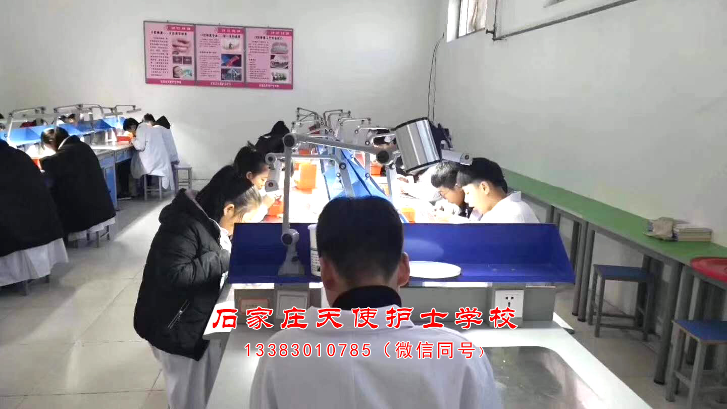 石家莊天使衛校口腔修復專業學生實訓課